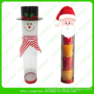 Candle Box/Christmas PVC Tube Gift Box/Christmas Box/Candle Packaging Box